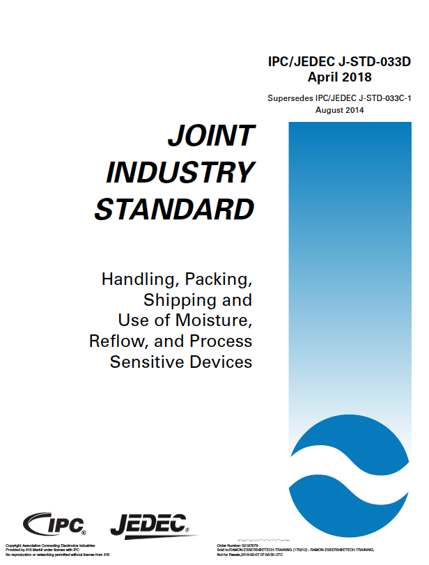 industrial standard of IPC/JEDEC J-STD-033D