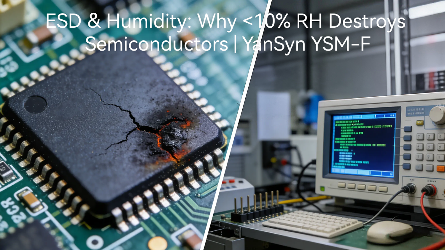 ESD & Humidity Why 10% RH Destroys Semiconductors YanSyn YSM series dry cabinet