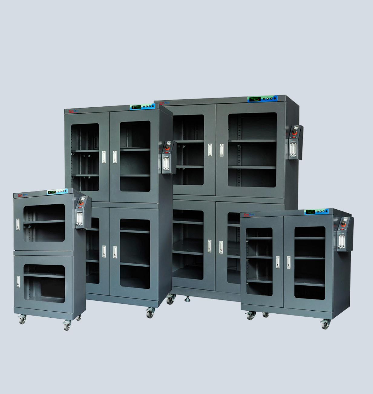 YanSyn YSN series anti-oxidation nitrogen cabinet product display - intelligent dehumidification, energy saving, anti-static, anti-oxidation, silent operation, moisture-proof and mold-proof